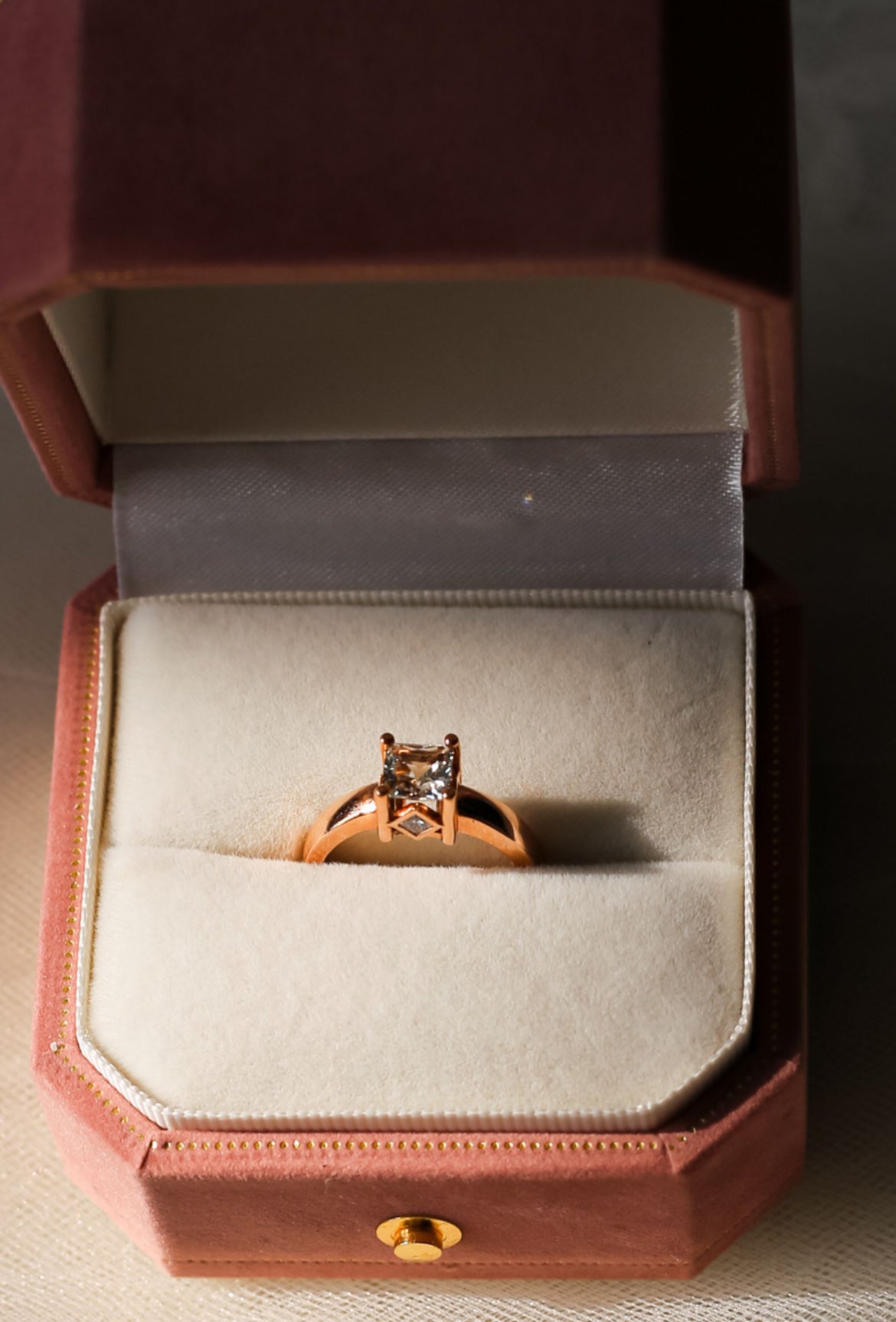 Yellow Sapphire Princess Cut Ring