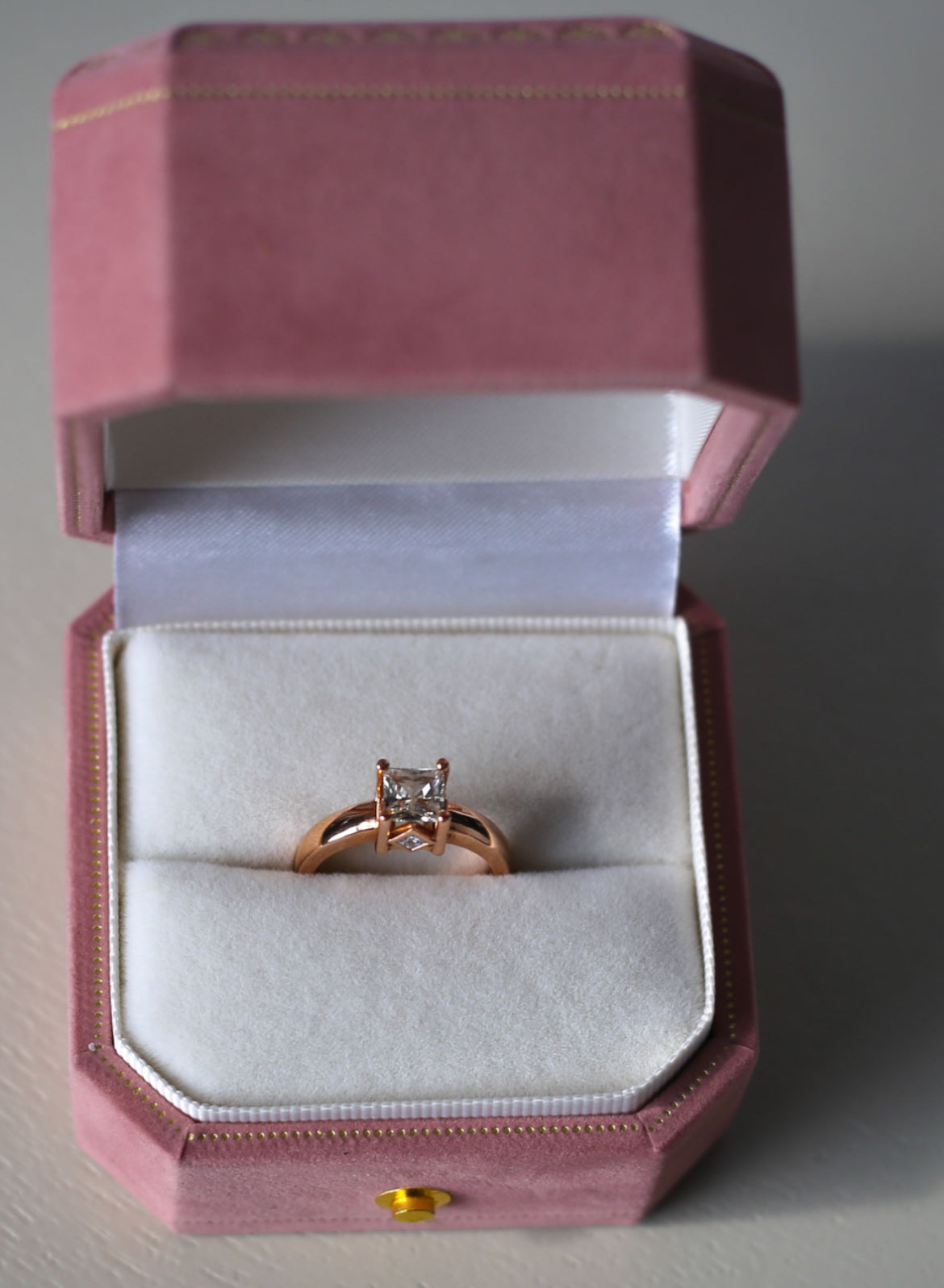 Yellow Sapphire Princess Cut Ring