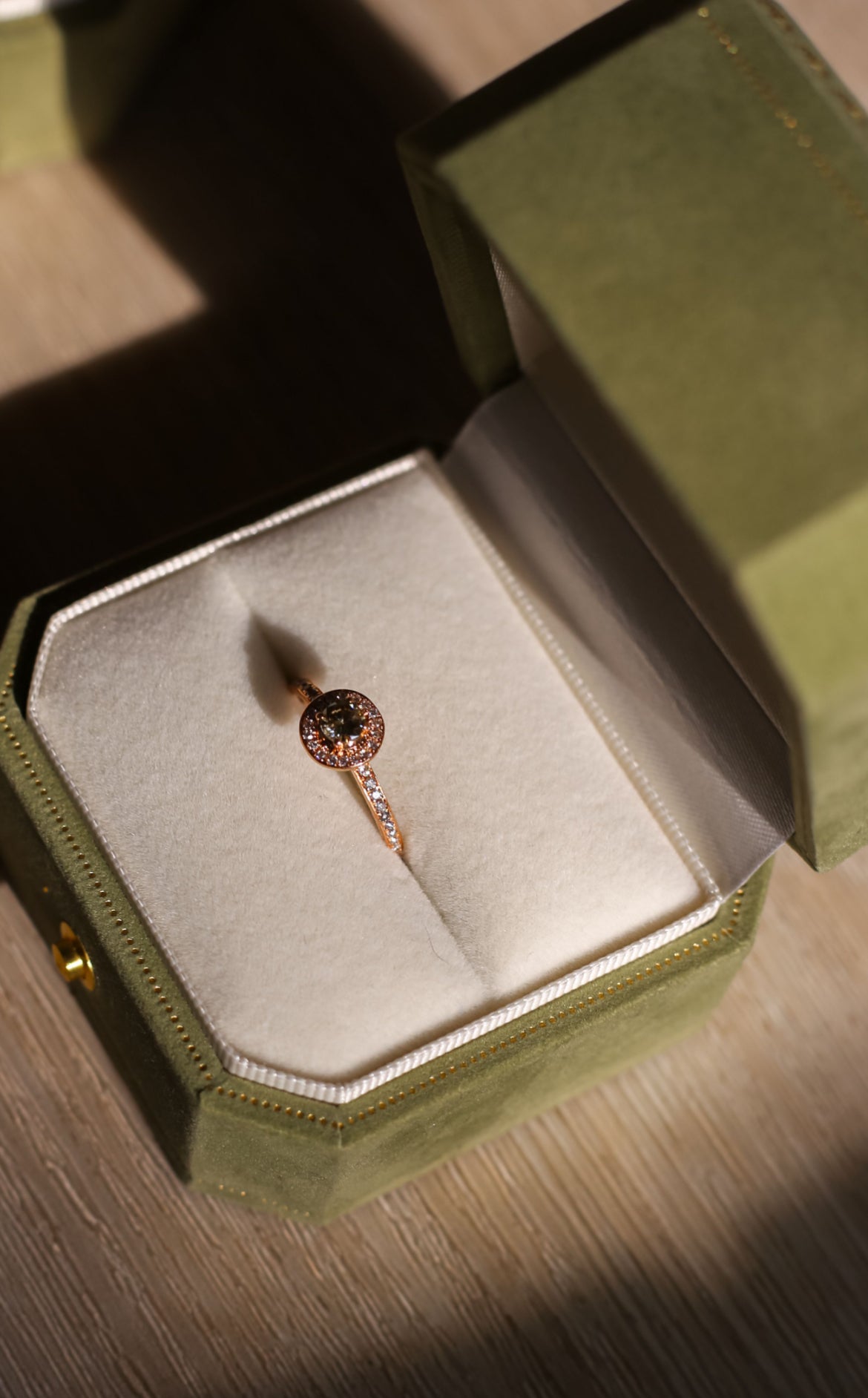 Light Green Diamond LeVian Ring