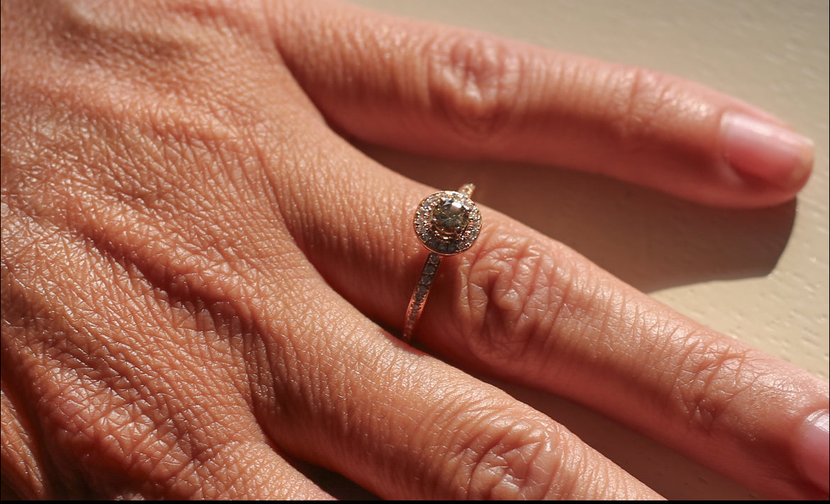 Light Green Diamond LeVian Ring