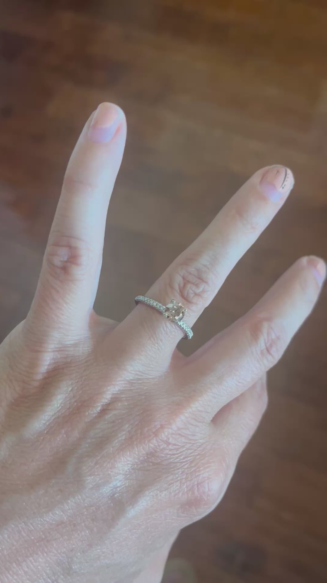 Pink Lab Diamond Solitaire Ring